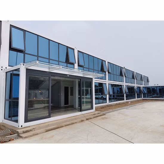 Casa contenedor prefabricada profesional de 2 pisos, casas modulares móviles prefabricadas de diseño moderno con decoración