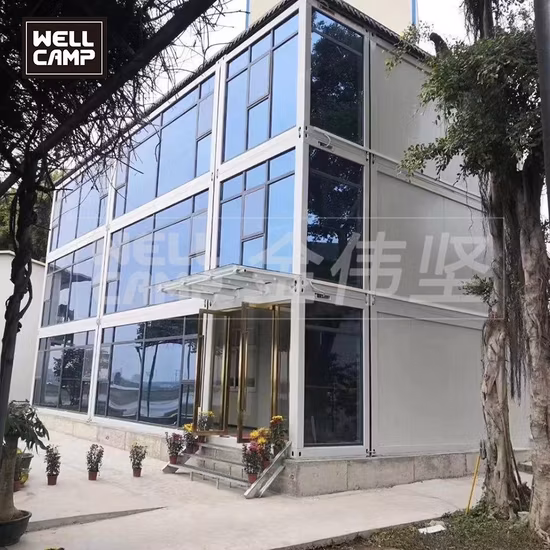 Estructura de acero de alto rendimiento + Panel sándwich Escuela de contenedores de oficina personalizable